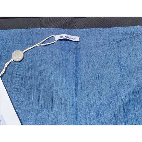 ODIEUSES Women's Slim Fit Blue Pants Size M Cotton/Polyester New With Tags - Picture 3 of 4